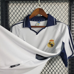 Camisa Real Madrid Home 2000/01 - Adidas Retrô Masculina - Branca/Azul