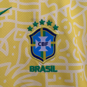 Kit Infantil Seleção Brasil Home 2024/25 - Nike Torcedor - Amarela/Azul