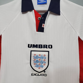 Camisa Seleção Inglaterra Home 1998/99 - Umbro Retrô Masculina - Branca/Azul