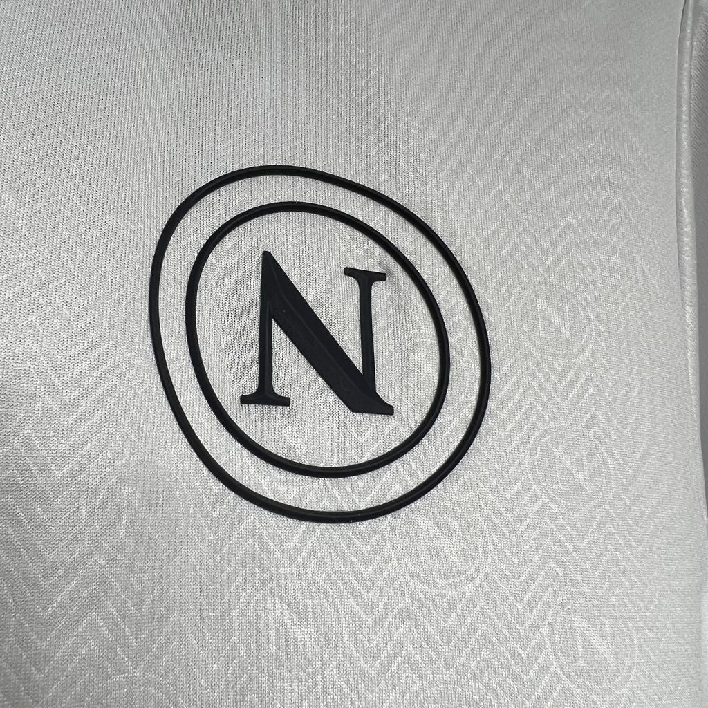 Camisa Napoli Away 2024/25 - EA7 Torcedor Masculina - Branca/Preta