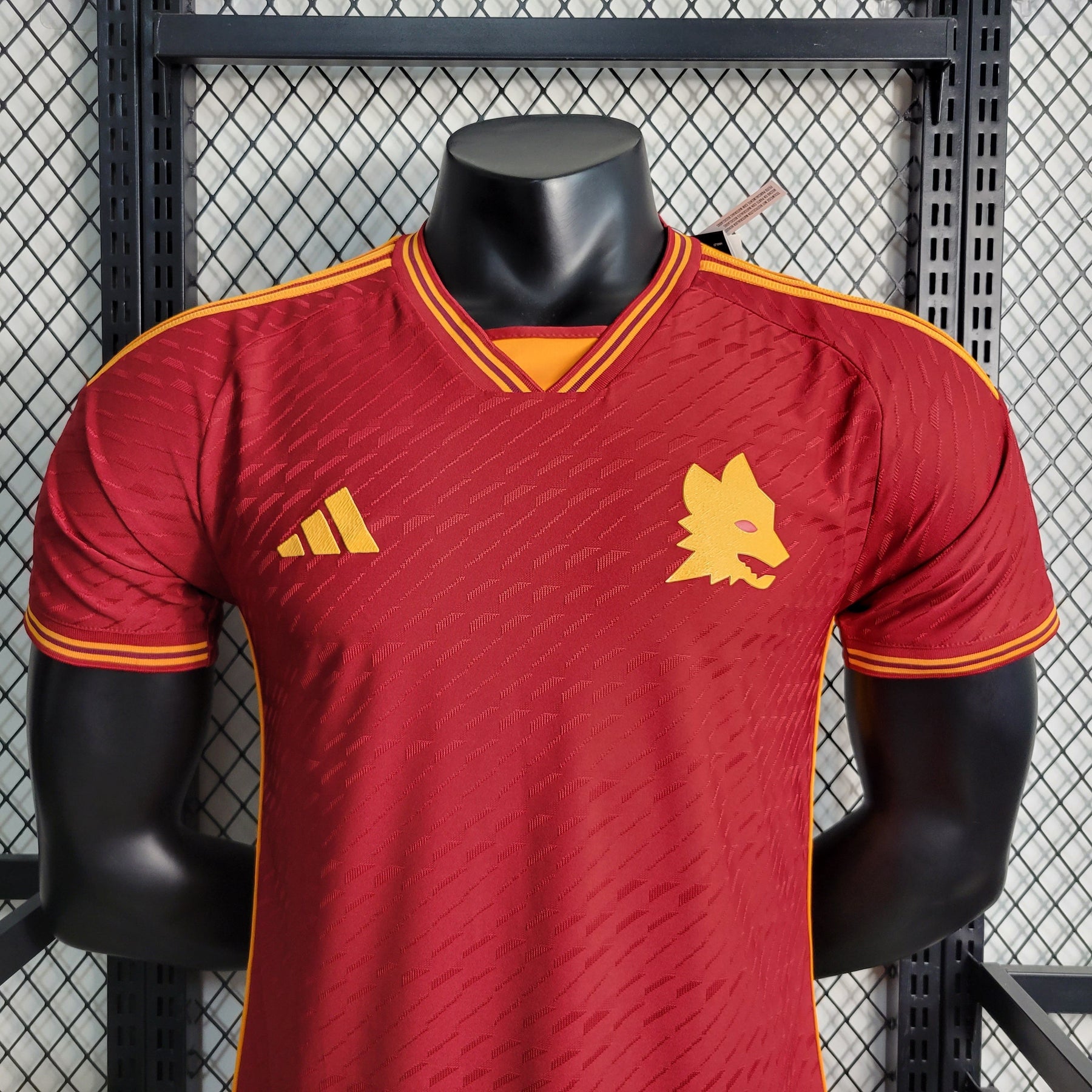 Camisa Roma Home 2023/24 - Adidas Jogador Masculina - Vermelha/Laranja