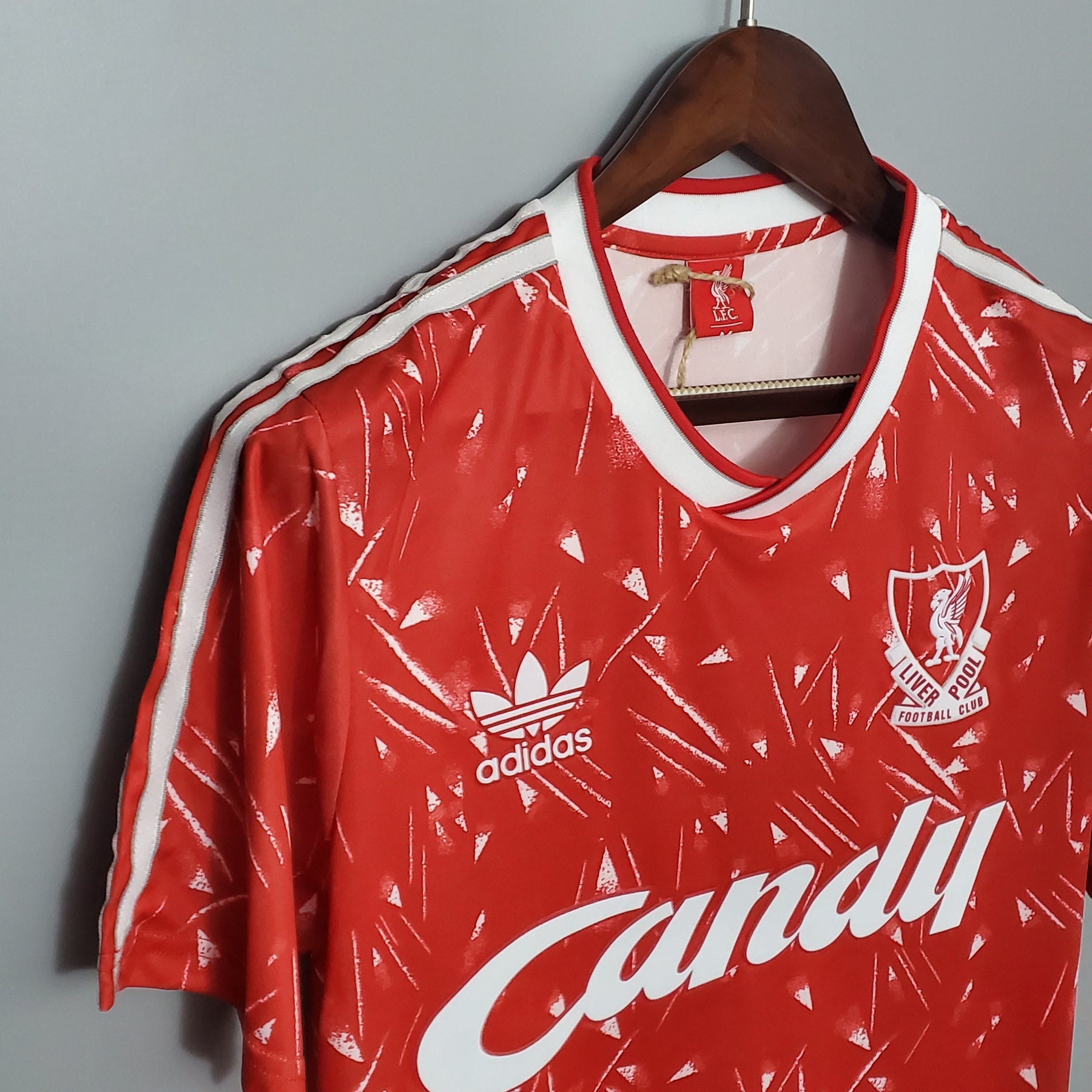 Camisa Liverpool Home 1989/91 - Adidas Retrô Masculina - Vermelha/Branca