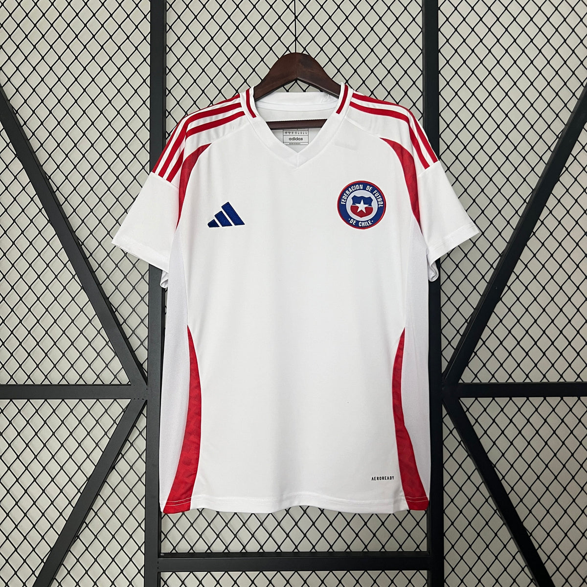 Camisa Seleção Chile Away 2024/25 - Adidas Torcedor Masculina - Branca/Vermelha