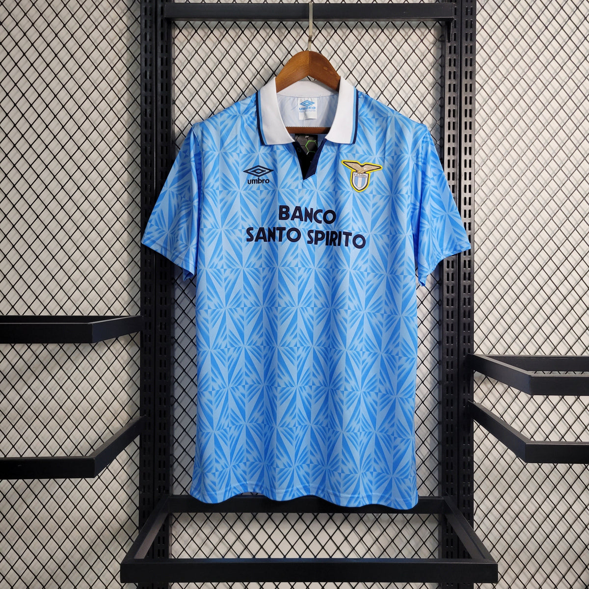 Camisa Lazio Home 1991 - Umbro Retrô Masculina - Azul