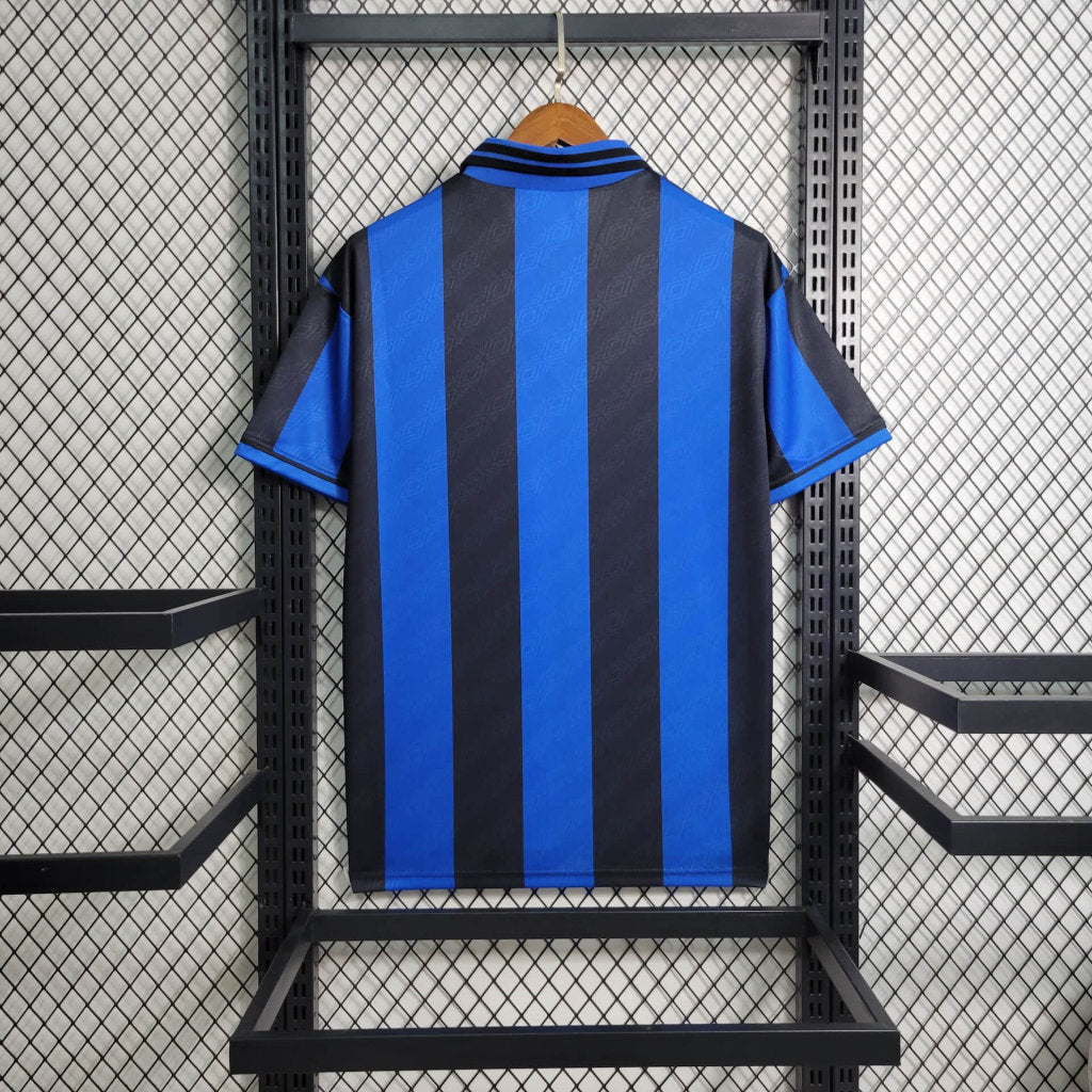 Camisa Inter de Milão 1995/96 - Umbro Retrô Masculina - Azul/Preta