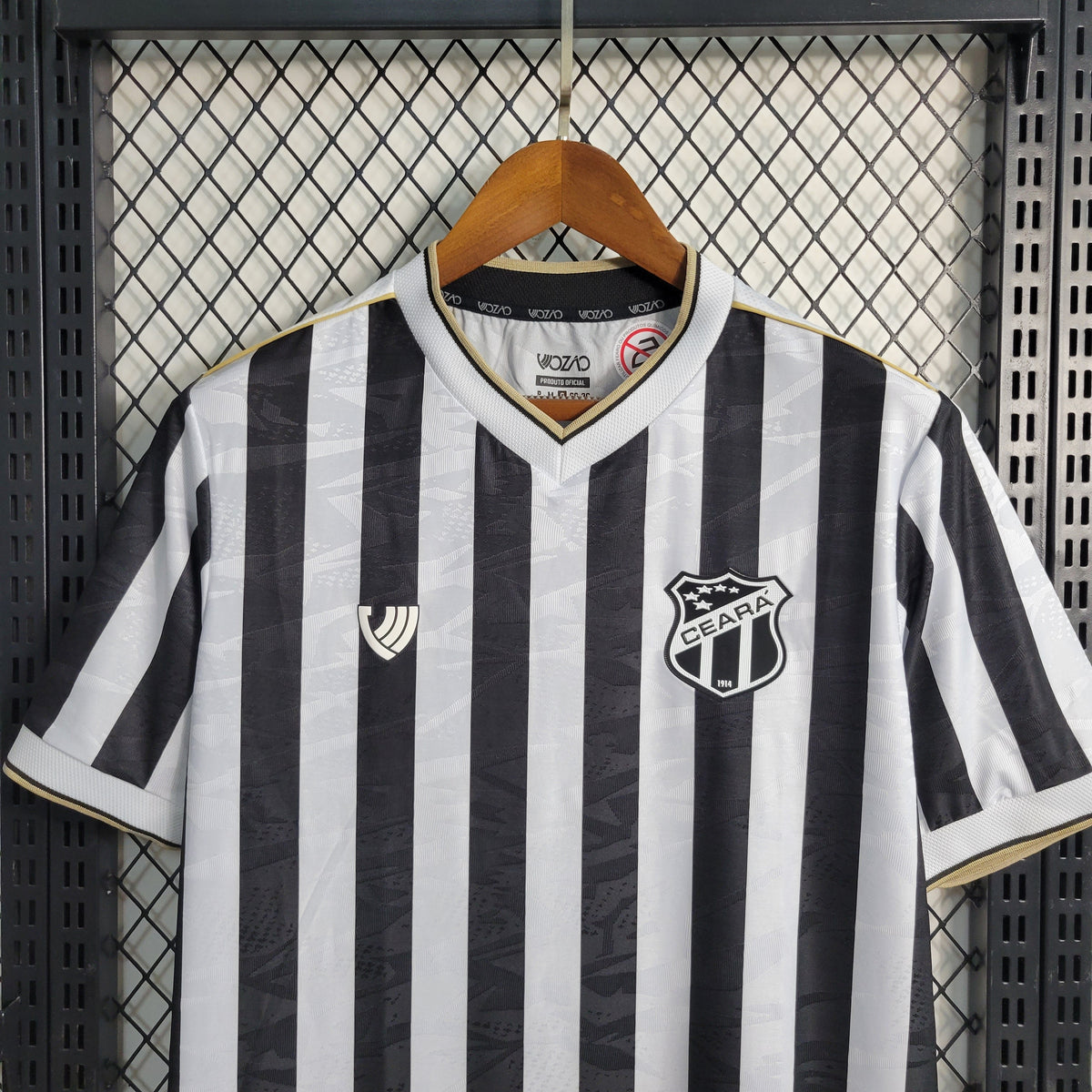 Camisa Ceará Home 2023/24 - Vozao Torcedor Masculina - Branca/Preta