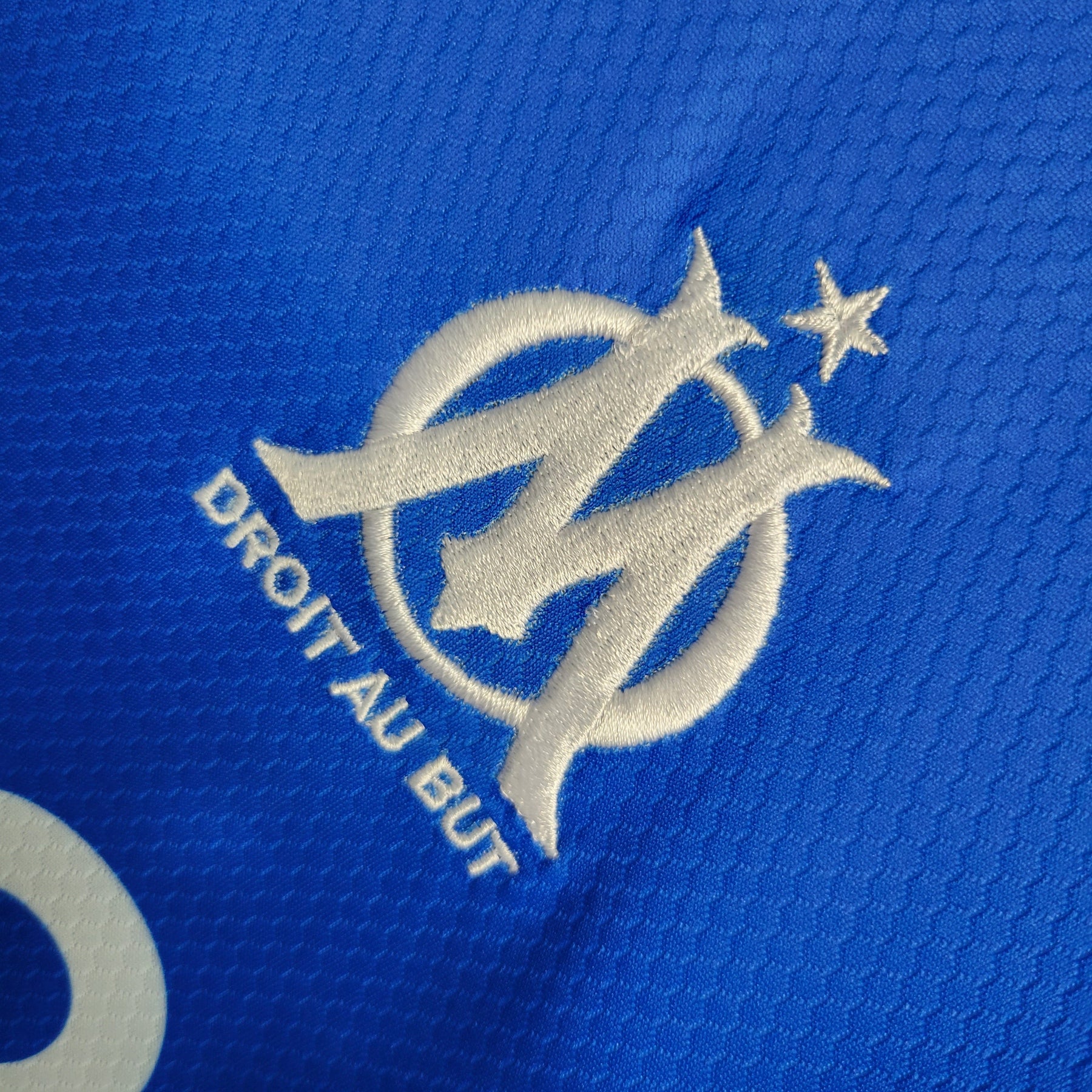 Camisa Olympique Marseille 2023/24 - Puma Torcedor Masculina - Azul//Branca