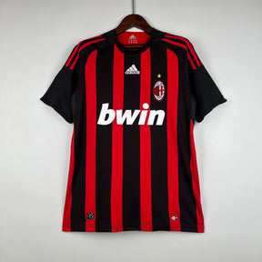 Camisa Milan Home 2008/09 - Adidas Retrô Masculina - Vermelha/Preta