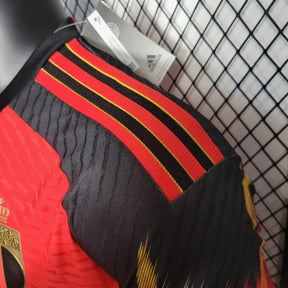 Camisa Seleção Bélgica Home 2022/23 - Adidas Jogador Masculina - Vermelha/Preta