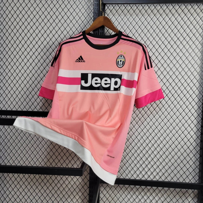 Camisa Juventus Away 2015/16 - Adidas Retrô Masculina - Rosa/Branca