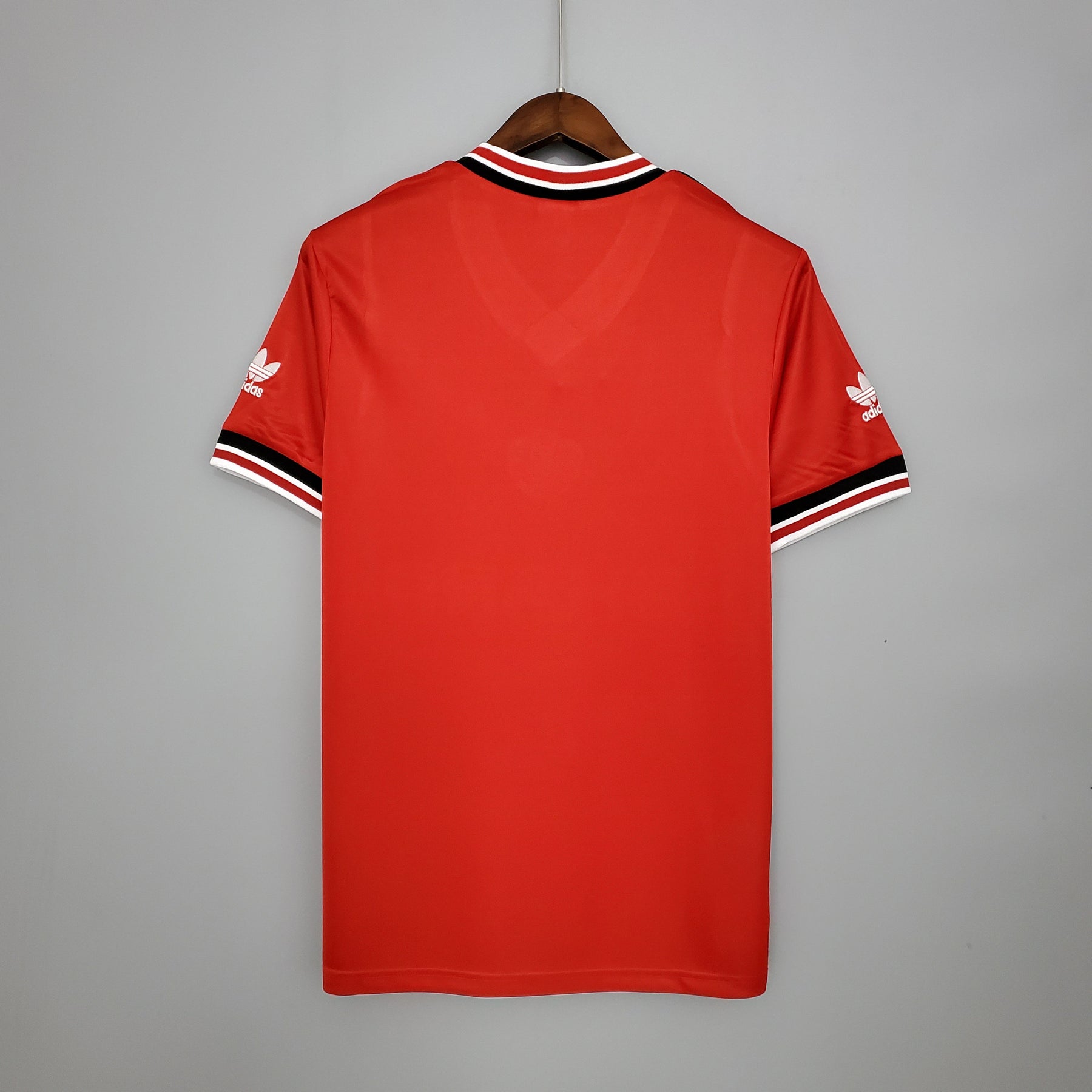 Camisa Manchester United Homale 1985/86 - Retrô Masculina - Vermelha/Branca