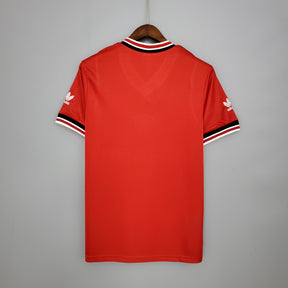 Camisa Manchester United Homale 1985/86 - Retrô Masculina - Vermelha/Branca