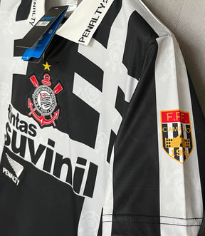 Camisa Corinthians Away 1995/96 - Penalty Retrô Masculina - Preta/Branca