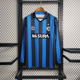 Camisa Inter de Milão Manga Longa Home 1998 - Uhisport Retrô Masculina - Azul/Preta