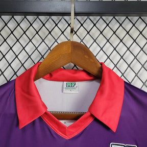 Camisa Fiorentina Home 1984/85 - Nr Retrô Masculina - Roxa/Branca