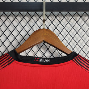 Camisa Milan Manga Longa Home 2023/24 - Puma Torcedor Masculina - Vermelha/Preta