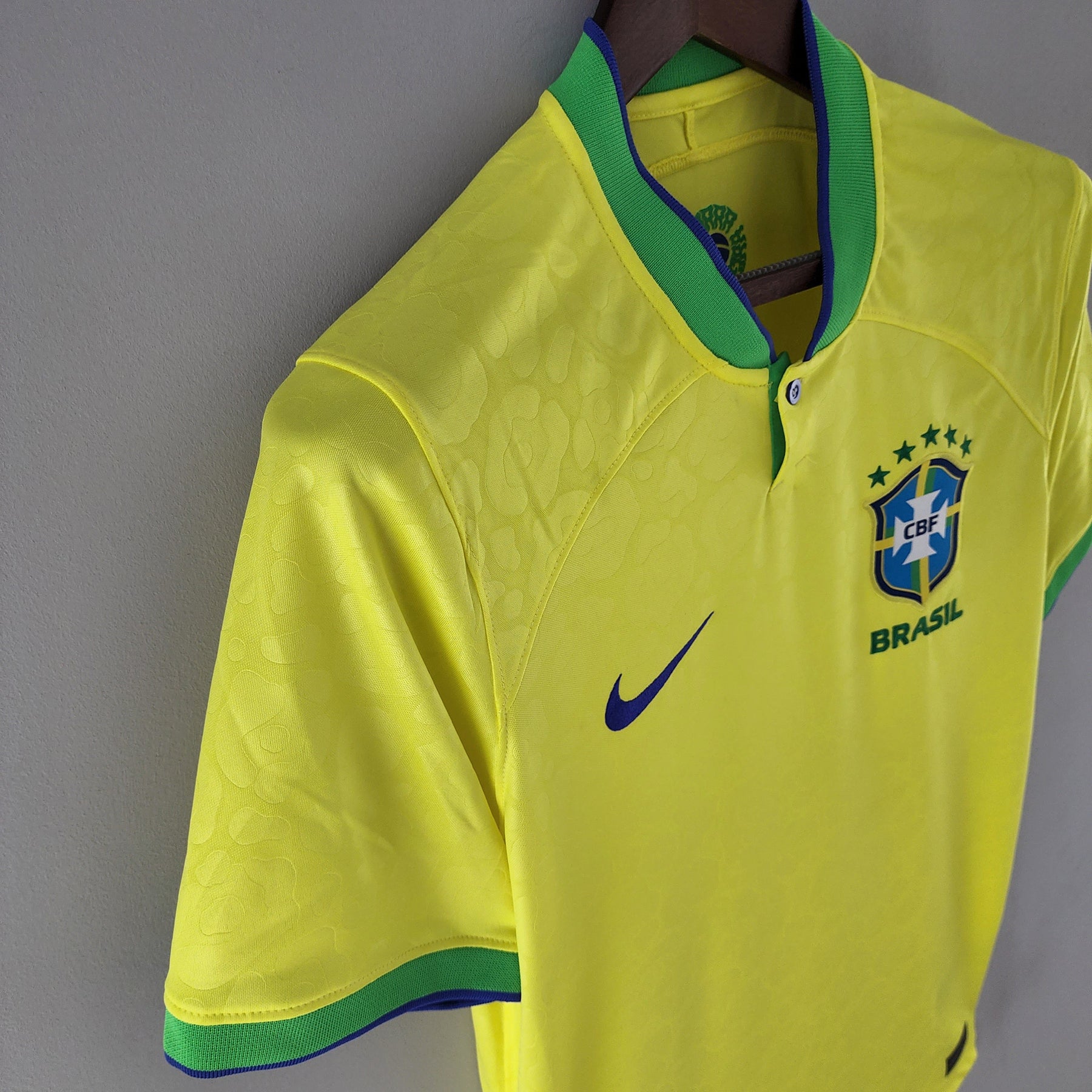 Camisa Seleção Brasil Home 2022 - Nike Torcedor Masculina - Amarela/Verde