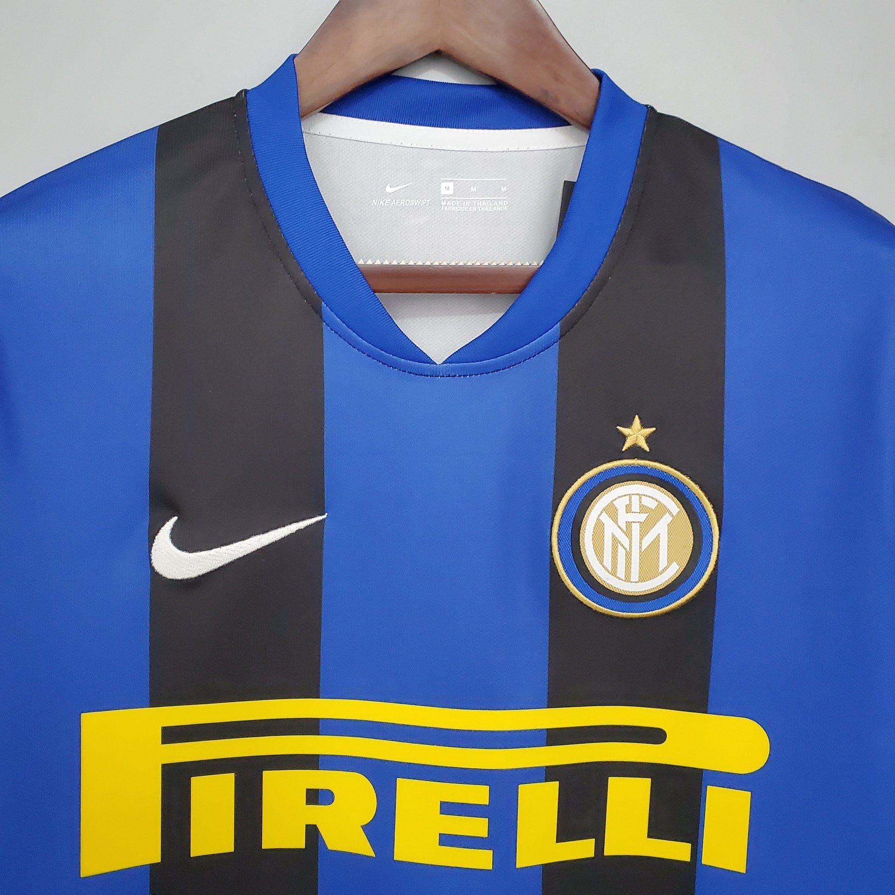 Camisa Inter de Milão Home 2008/09 - Nike Retrô Masculina - Azul/Preta