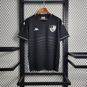 Camisa Botafogo Home 2019/20 - Kappa Torcedor Masculina - Preta/Branca