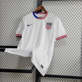 Camisa EUA Home 2024/25 - Nike Torcedor Masculina - Branca/Vermelha