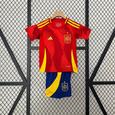 Kit Infantil Seleção Espanha Home 2024/25 - Adidas Torcedor - Vermelha