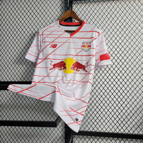 Camisa Red Bull Bragantino Home 2023/24 - New Balace Torcedor Masculina - Branca/Vermelha