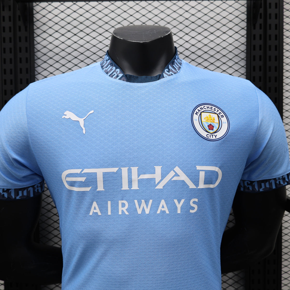 Camisa Manchester City Home 2024/25 - Puma Jogador Masculina - Azul/Branca