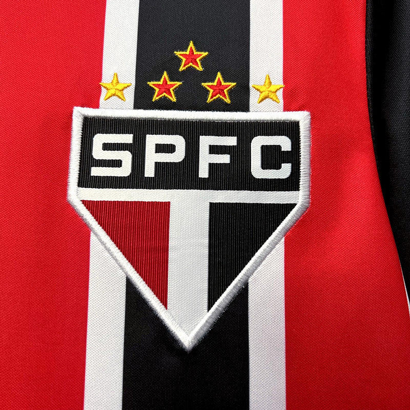 Camisa São Paulo Away 2024/25 - New Balace Torcedor Masculina - Vermelha/Preta