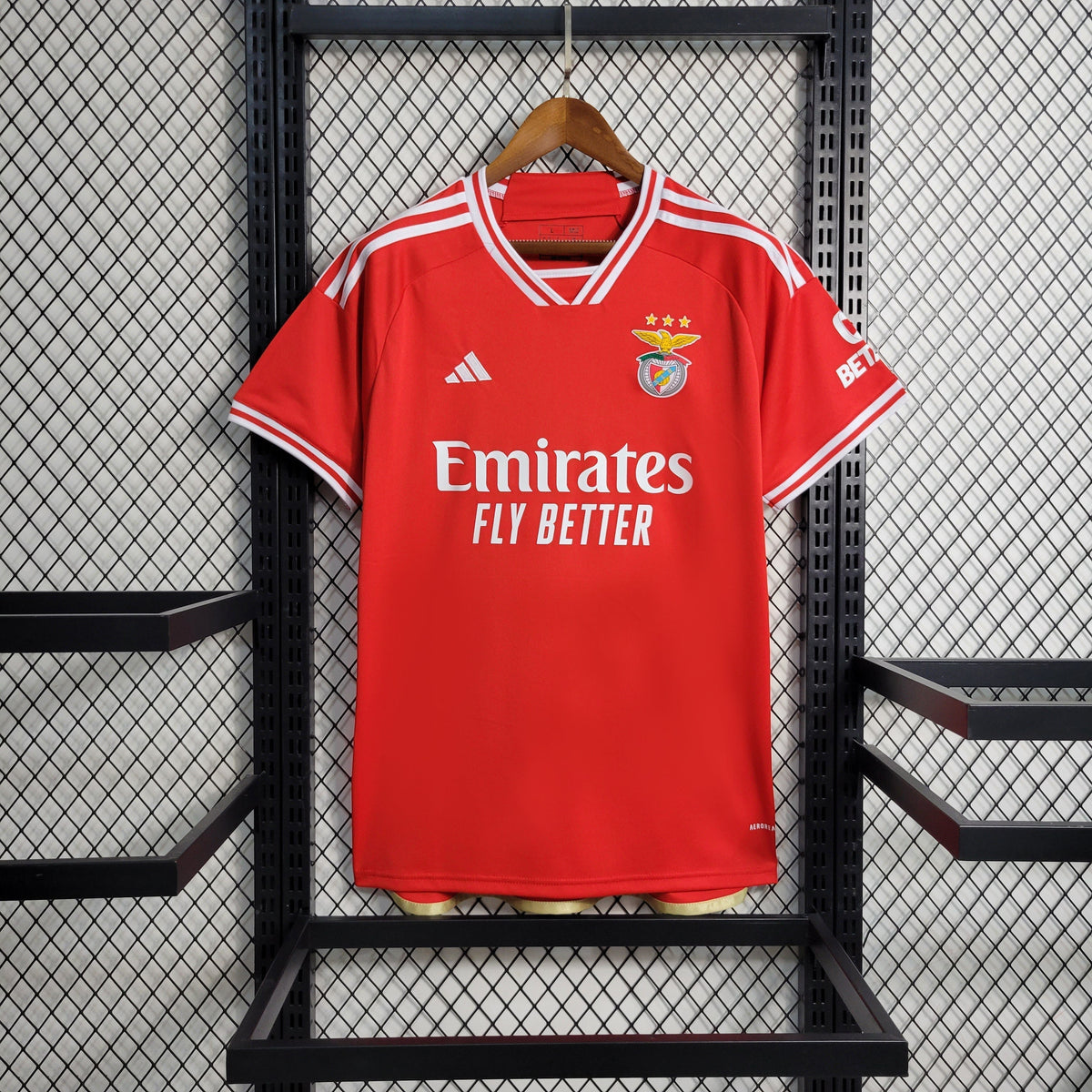 Camisa Benfica Home 2023/24 - Adidas Torcedor Masculina - Vermelha/Branca