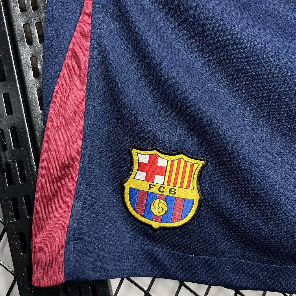 Shorts Barcelona Home 2024/25 - Nike Torcedor Masculina - Azul/Vermelha