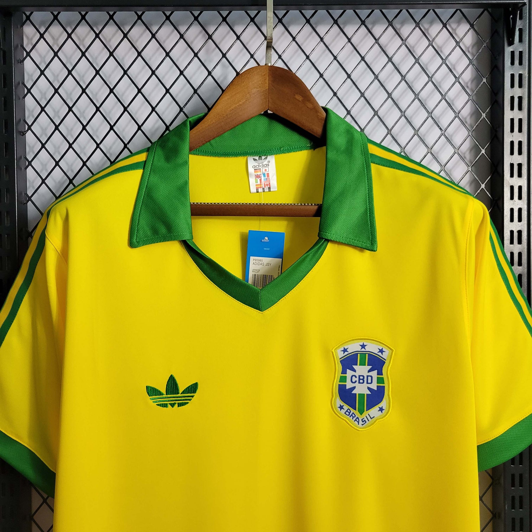 Camisa Seleção Brasil Home 1978/1979 - Adidas Retrô Masculina - Amarela/Verde