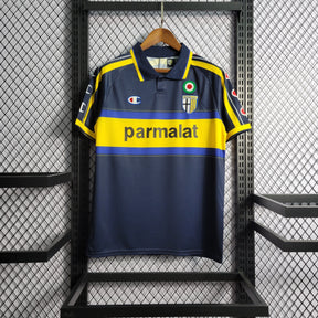 Camisa Parma Away 1999/00 - Champion Retrô Masculina - Azul/Amarela