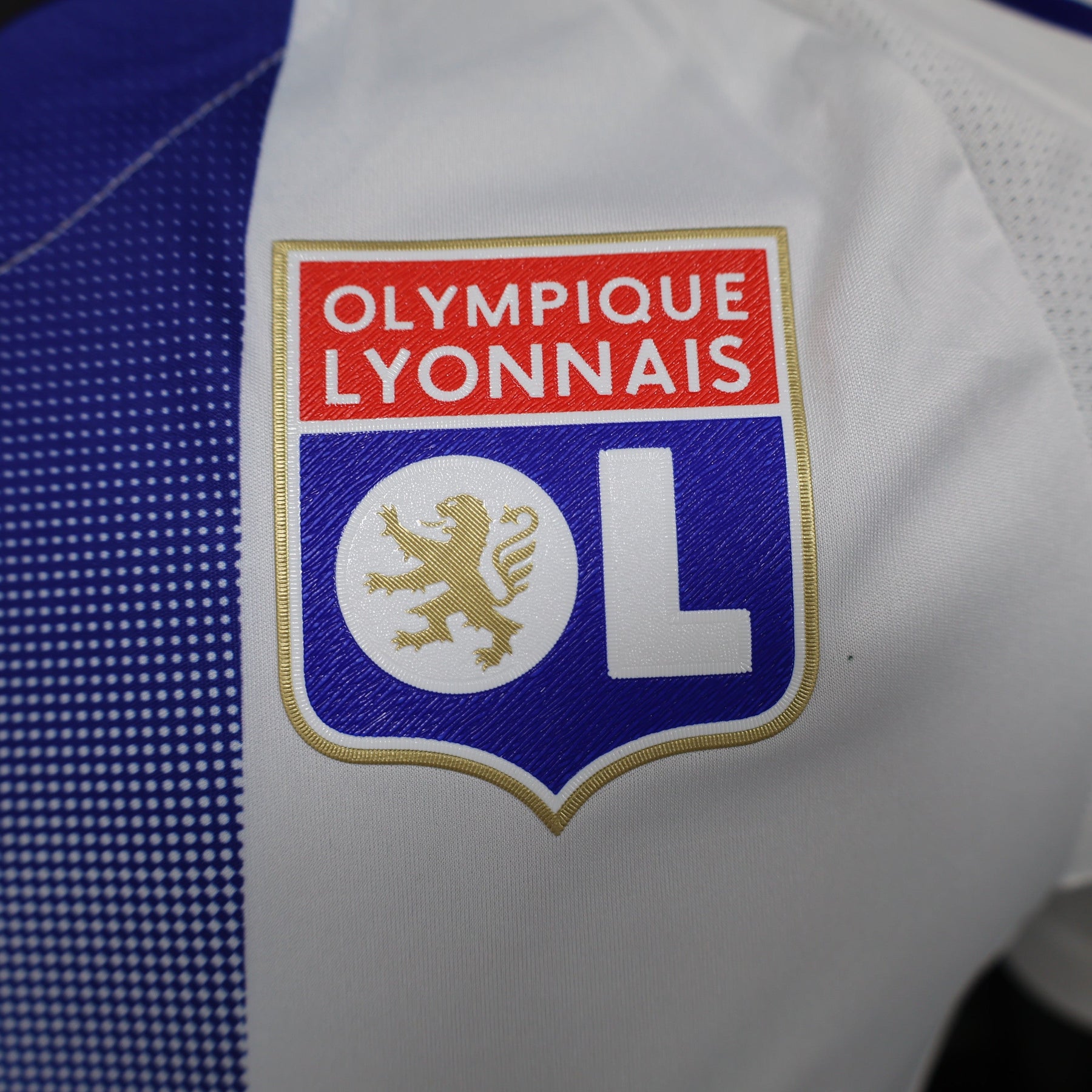 Camisa Lyon Home 2024/25 - Adidas Jogador Masculina - Branca/Azul/Vermelha