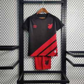 Kit Infantil Athletico Paranaense Away 2023/24 - Umbro Torcedor - Preta/Vermelha