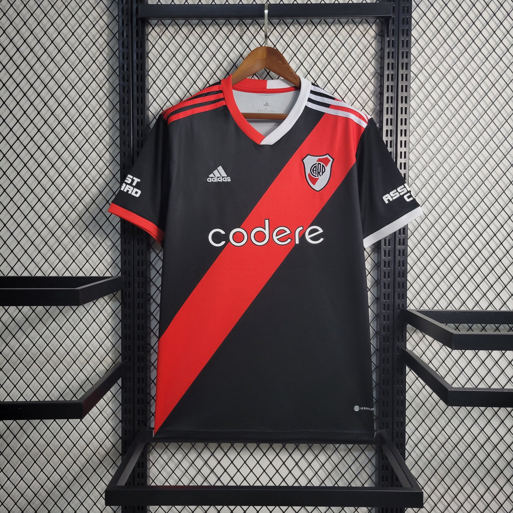 Camisa River Plate Away 2023/24 - Adidas Torcedor Masculina - Preta/Vermelha