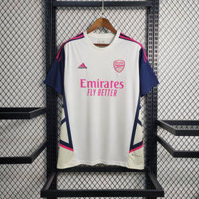 Camisa Arsenal Treino 2023/24 - Adidas Torcedor Masculina - Branca/Rosa