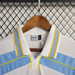 Camisa Lazio Away 1998/00 - Puma Retrô Masculina - Branca/Azul