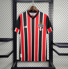 Camisa São Paulo Away 2024/25 - New Balace Torcedor Masculina - Vermelha/Preta