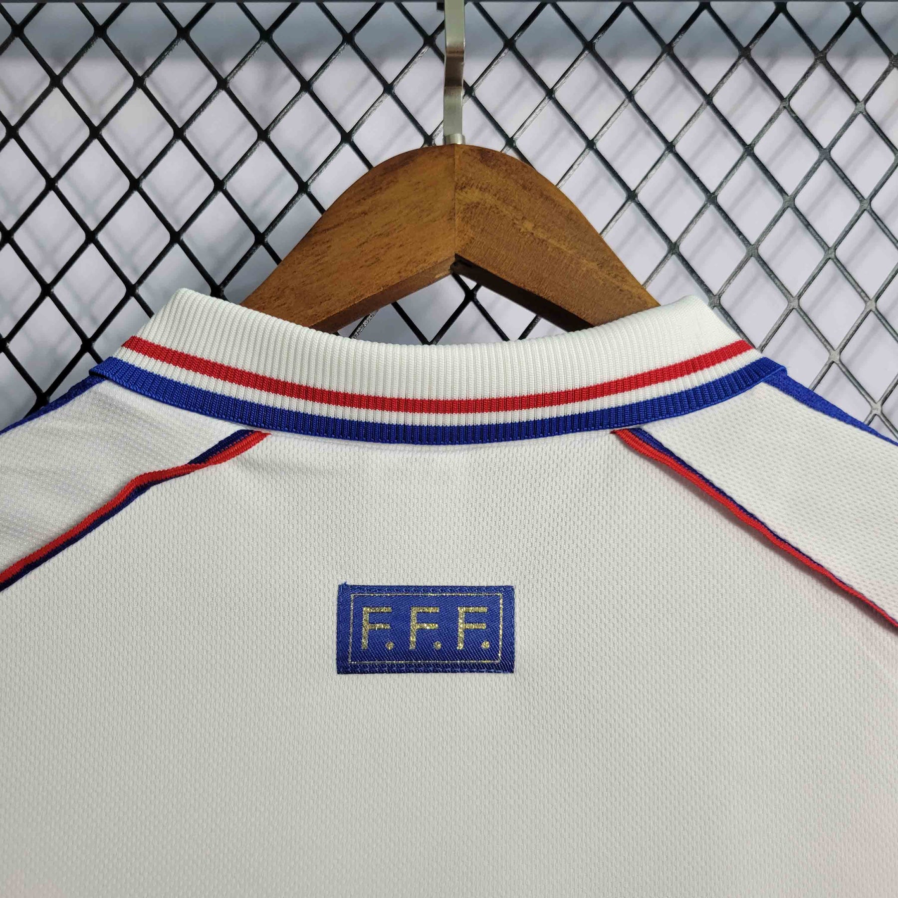 Camisa Seleção França 1998 - Adidas Retrô Masculina - Branca/Azul