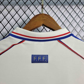 Camisa Seleção França 1998 - Adidas Retrô Masculina - Branca/Azul