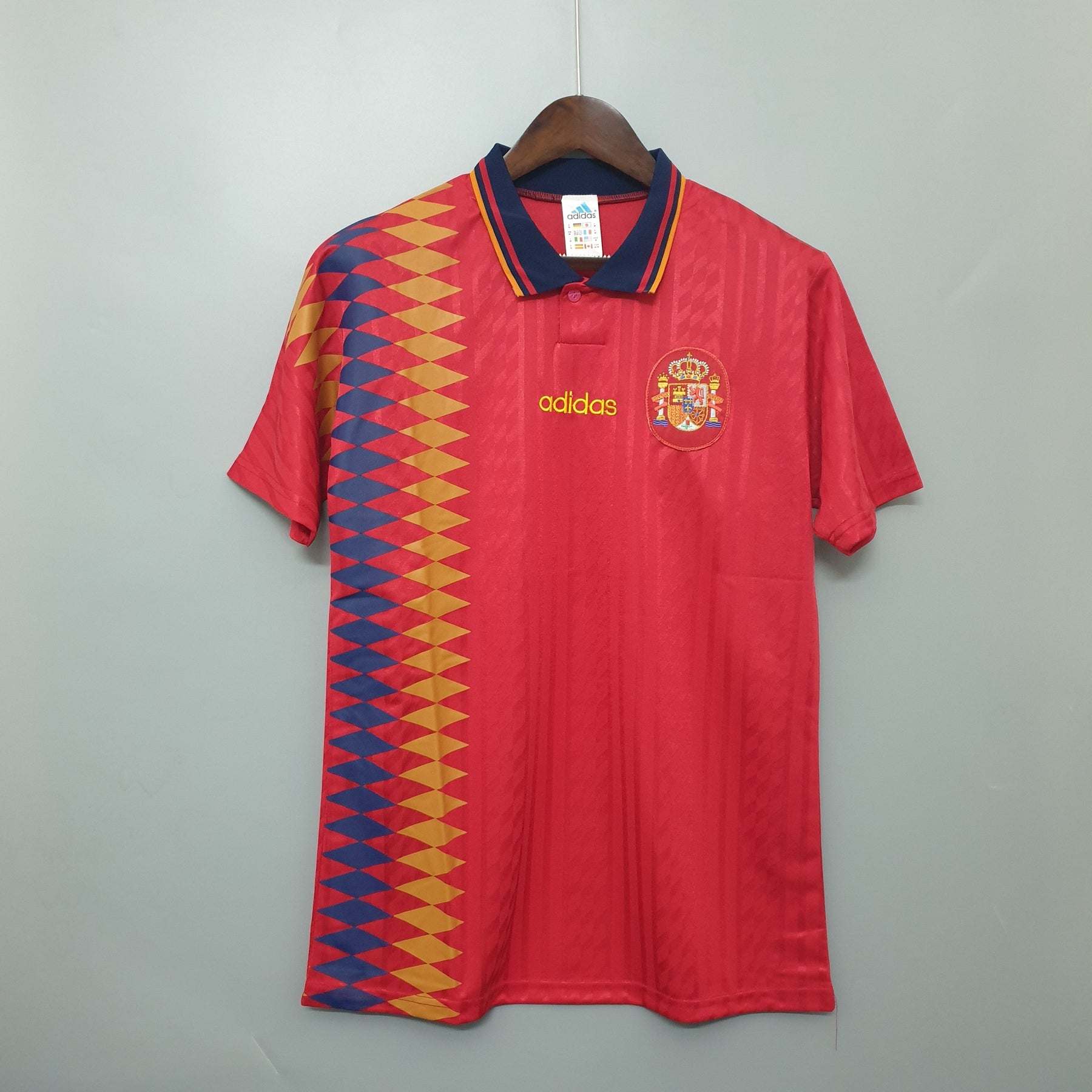 Camisa Seleção Espanha Home 1994 - Adidas Retrô Masculina - Vermelha