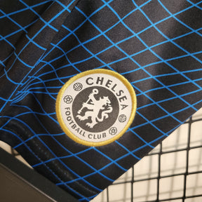 Kit Infantil Chelsea Away 2023/24 - Nike Torcedor - Azul/Preta