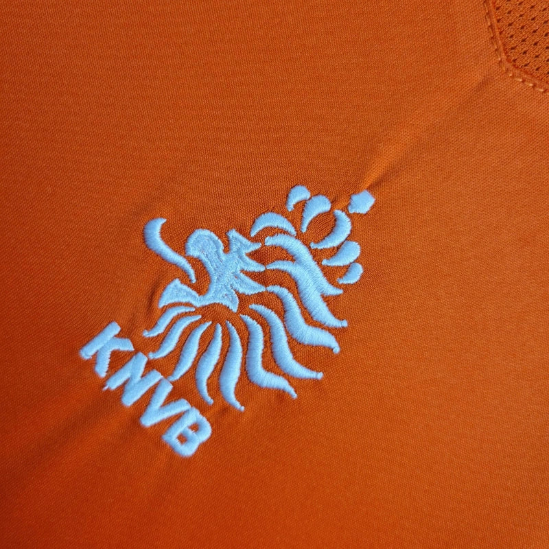 Camisa Seleção Holanda Home 2004 - Nike Retrô Masculina - Laranja/Branca