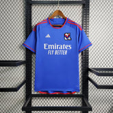 Camisa Lyon Away 2023/24 - Adidas Torcedor Masculina - Azul/Vermelha