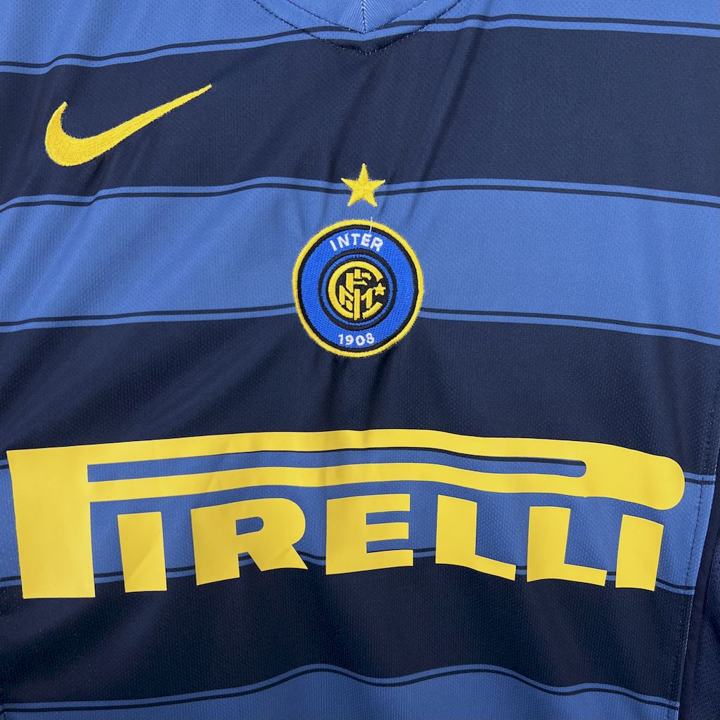 Camisa Inter de Milão Third 2004/05 - Nike Retrô Masculina - Azul/Amarela