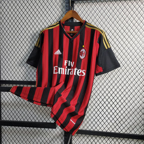 Camisa Milan Home 2013/14 - Adidas Retrô Masculina - Vermelha/Preta