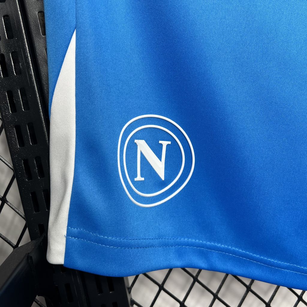 Shorts Napoli Away 2024/25 - EA7 Torcedor Masculina - Azul/Branca