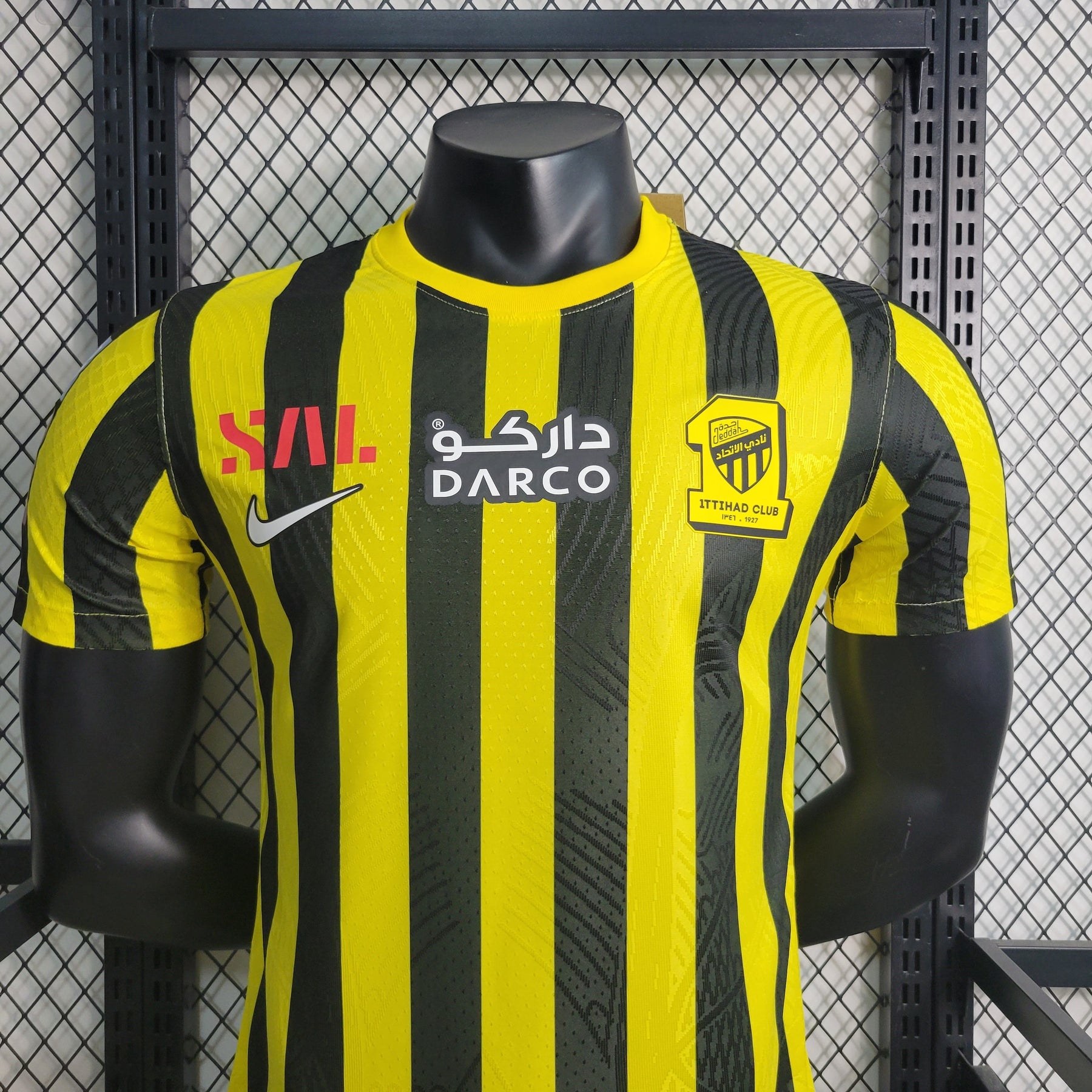 Camisa Ittihad Home 2023/24 - Nike Jogador Masculina - Amarela/Preta