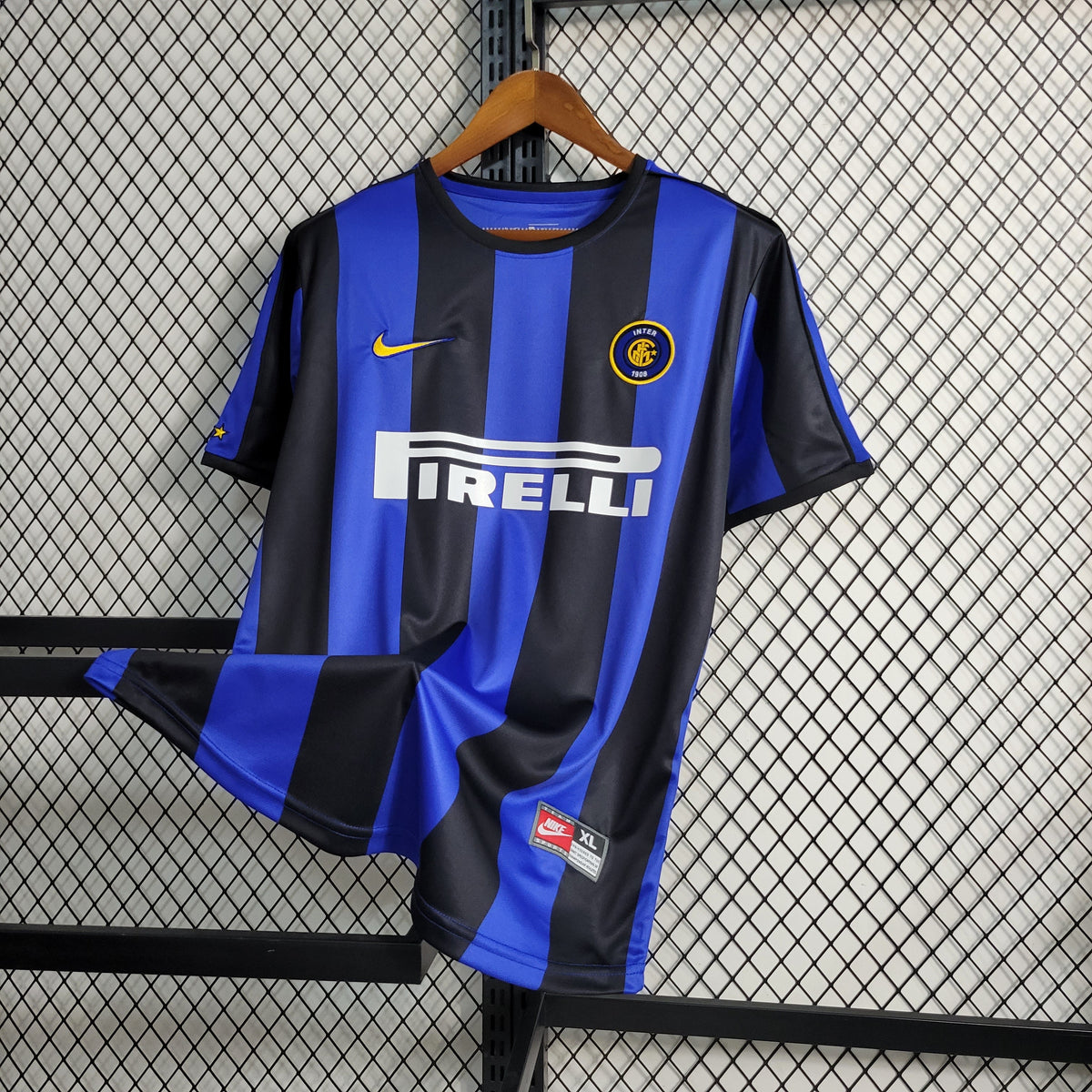 Camisa Inter de Milão 1999/00 - Nike Retrô Masculina - Azul/Preta