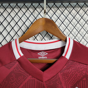 Camisa Fluminense 2023/24 - Umbro Torcedor Masculina - Bordo/Branca